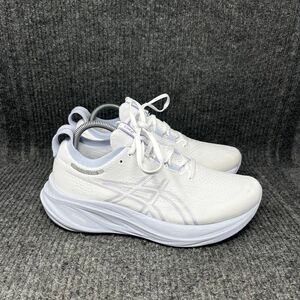 ASICS Gel Nimbus 27 White Fresh Air Purple Athletic Running Shoes Women’s Size 9